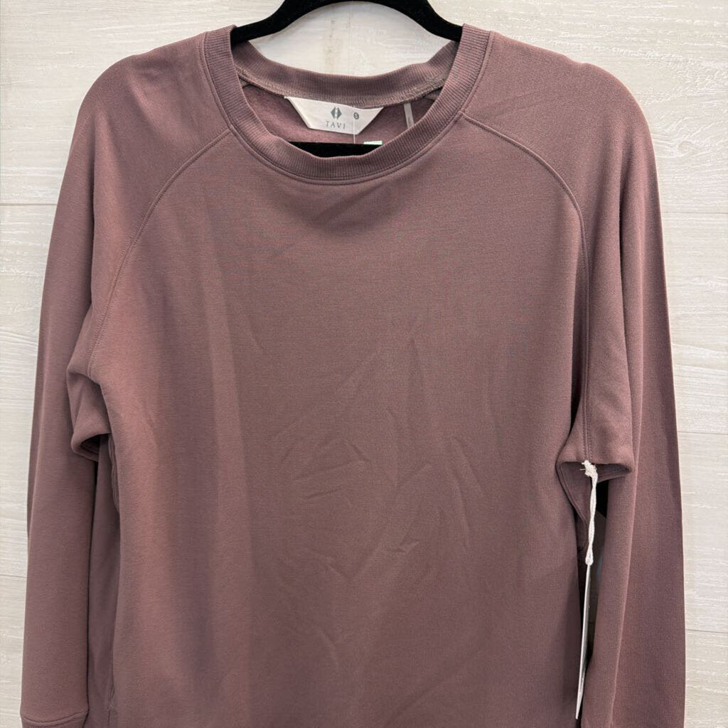 Tavi Dusty Purple Soft Long Sleeve Crewneck Pullover Small