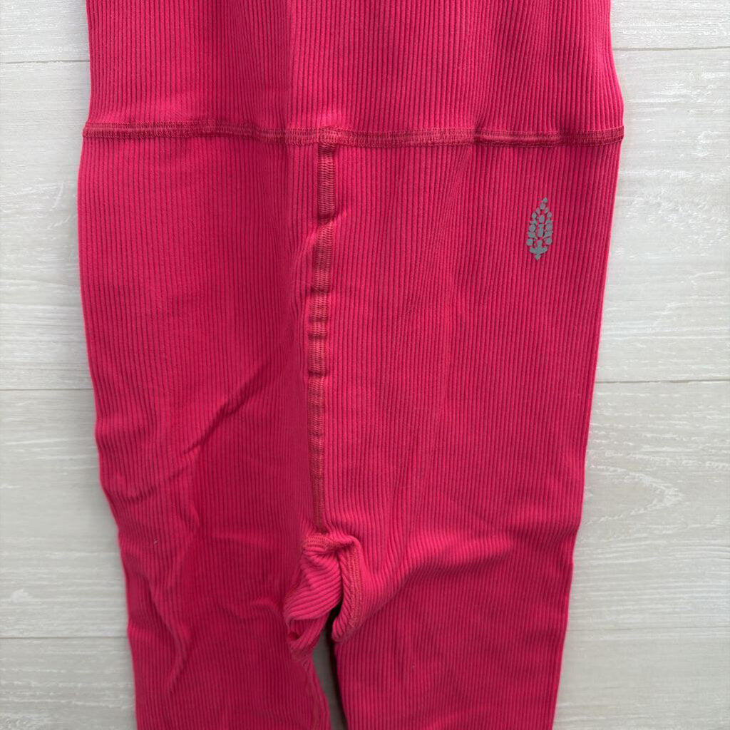 FP Movement Pink Ribbed Free Throw Jumpsuit Small