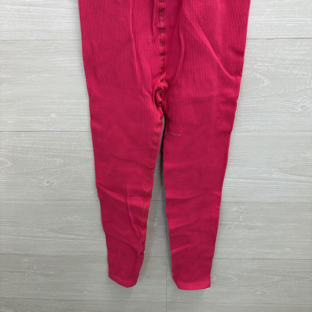 FP Movement Pink Ribbed Free Throw Jumpsuit Small