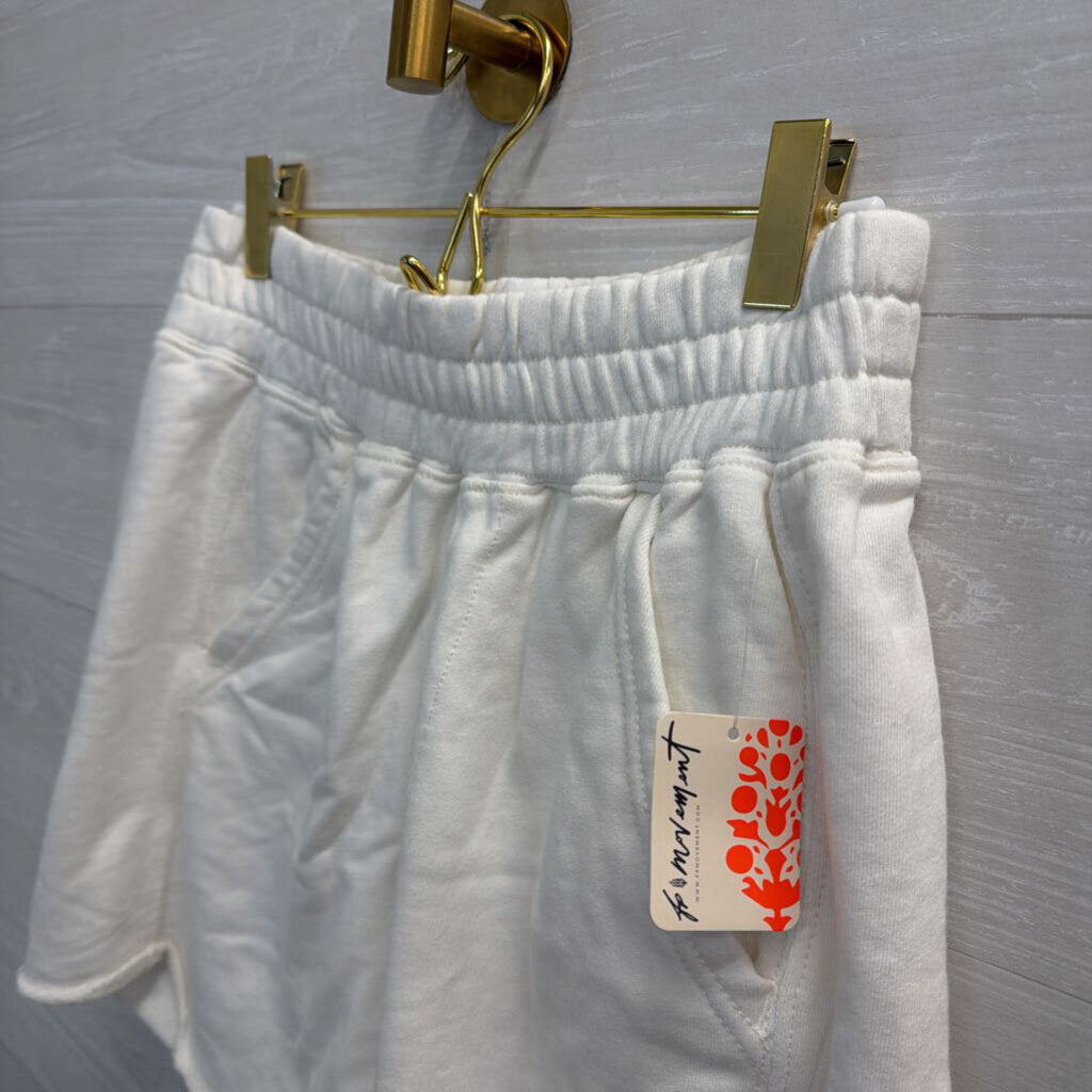 FP Movement White High Waisted Cotton Shorts Extra Small
