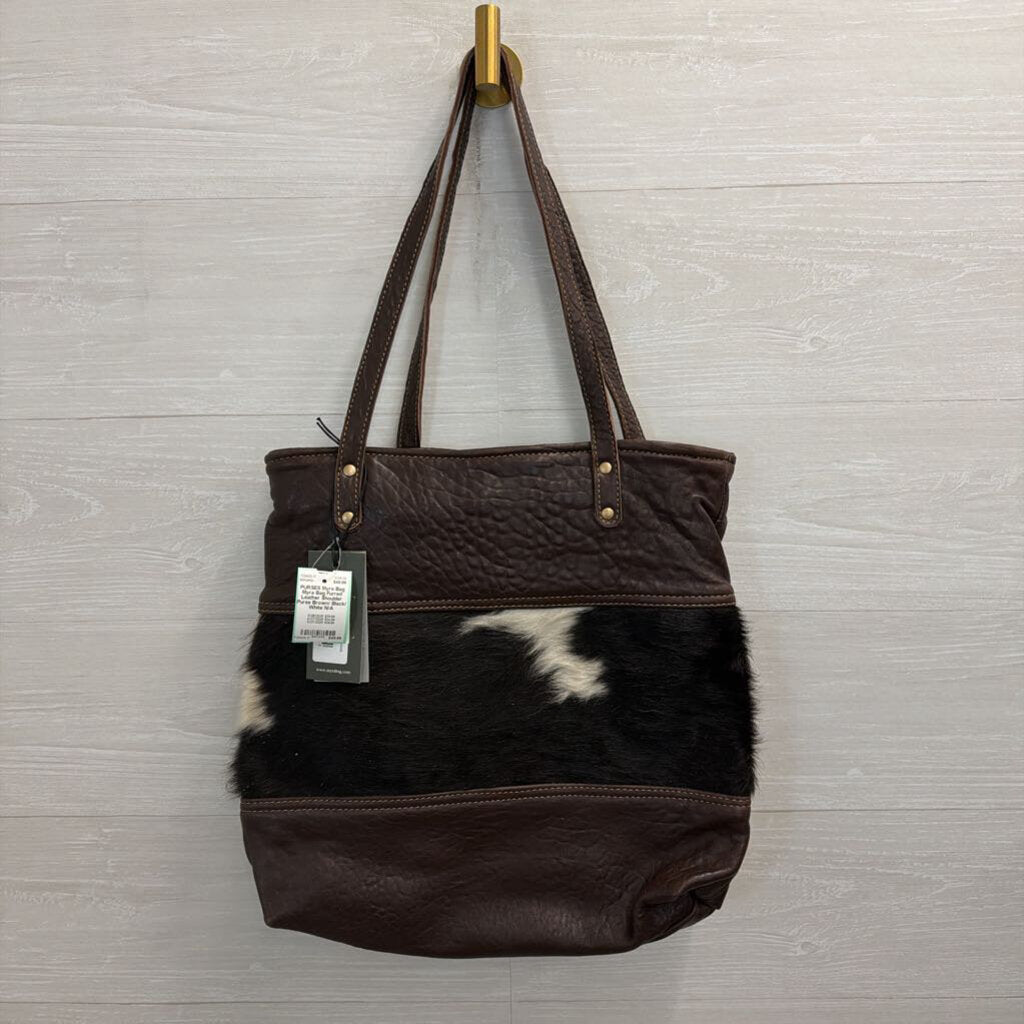 Myra Bag Furred Leather Shoulder Purse
