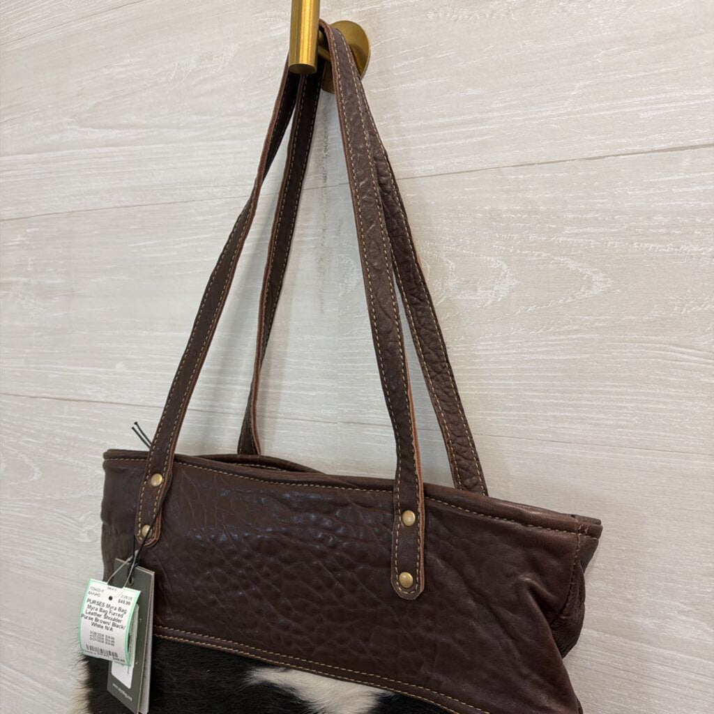 Myra Bag Furred Leather Shoulder Purse