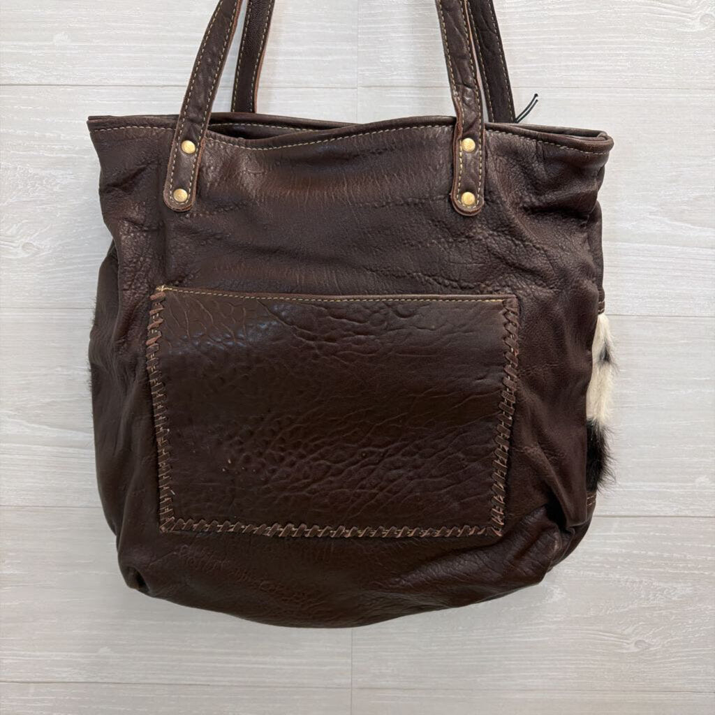 Myra Bag Furred Leather Shoulder Purse