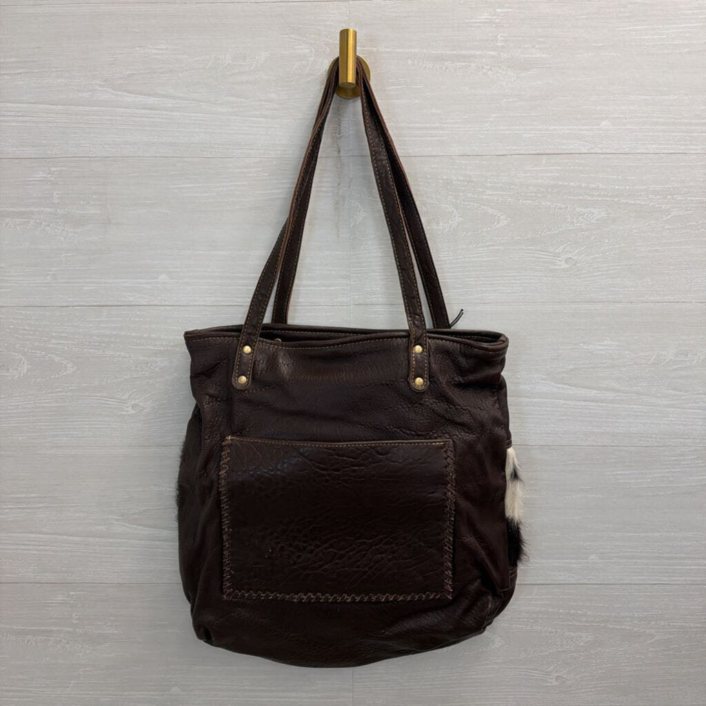 Myra Bag Furred Leather Shoulder Purse