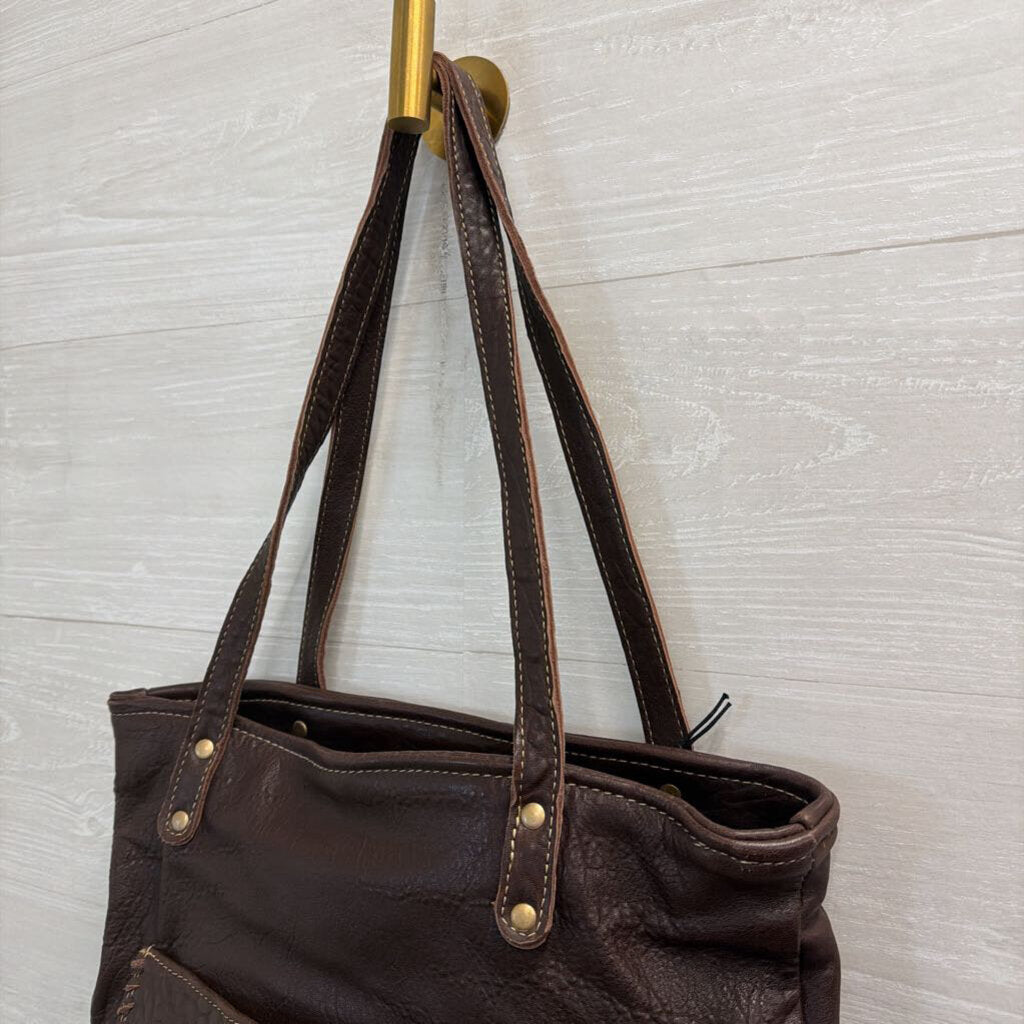 Myra Bag Furred Leather Shoulder Purse