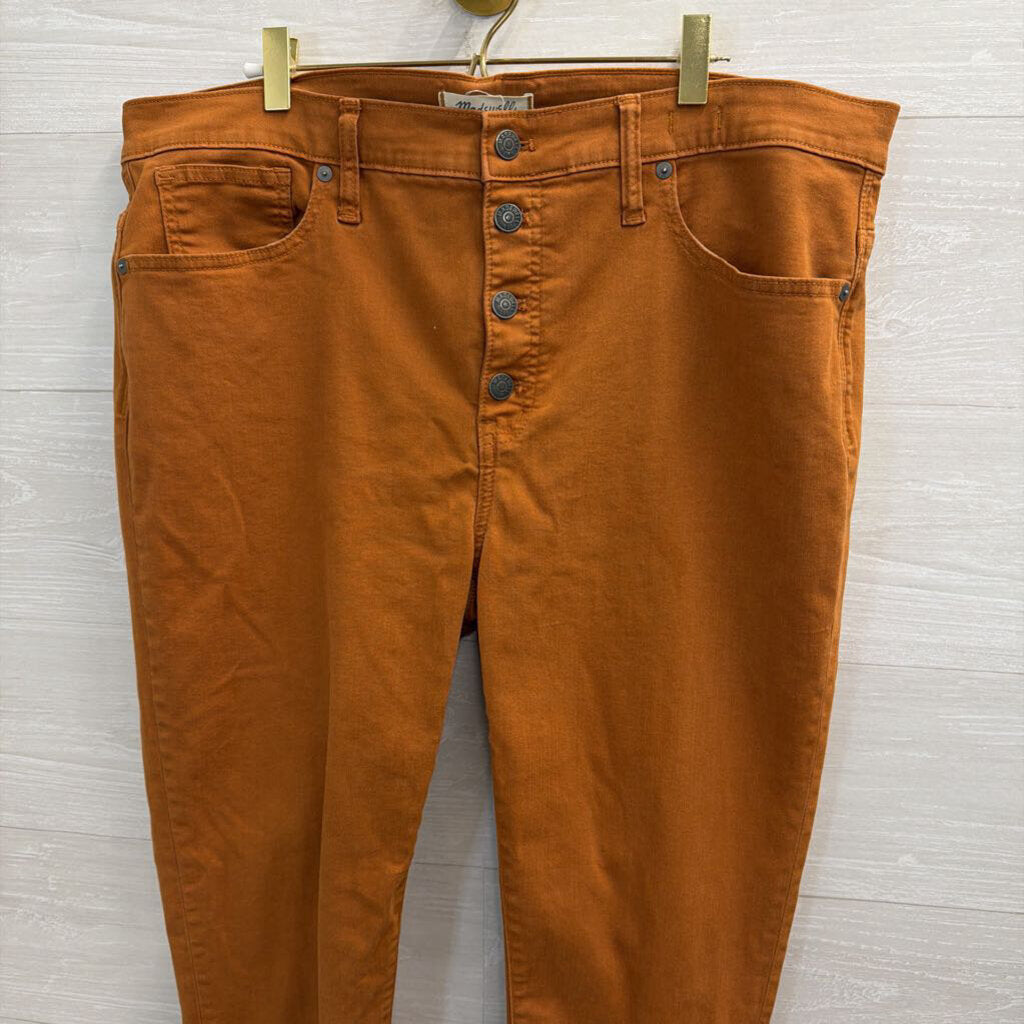 Madewell Brown 9" Mid Rise Skinny Jeans 33