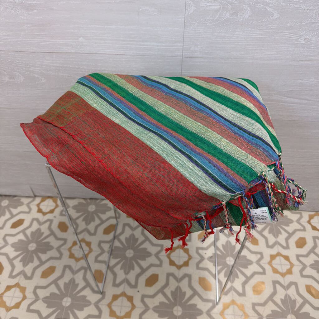 Multi Color Striped Lightweight Scarf