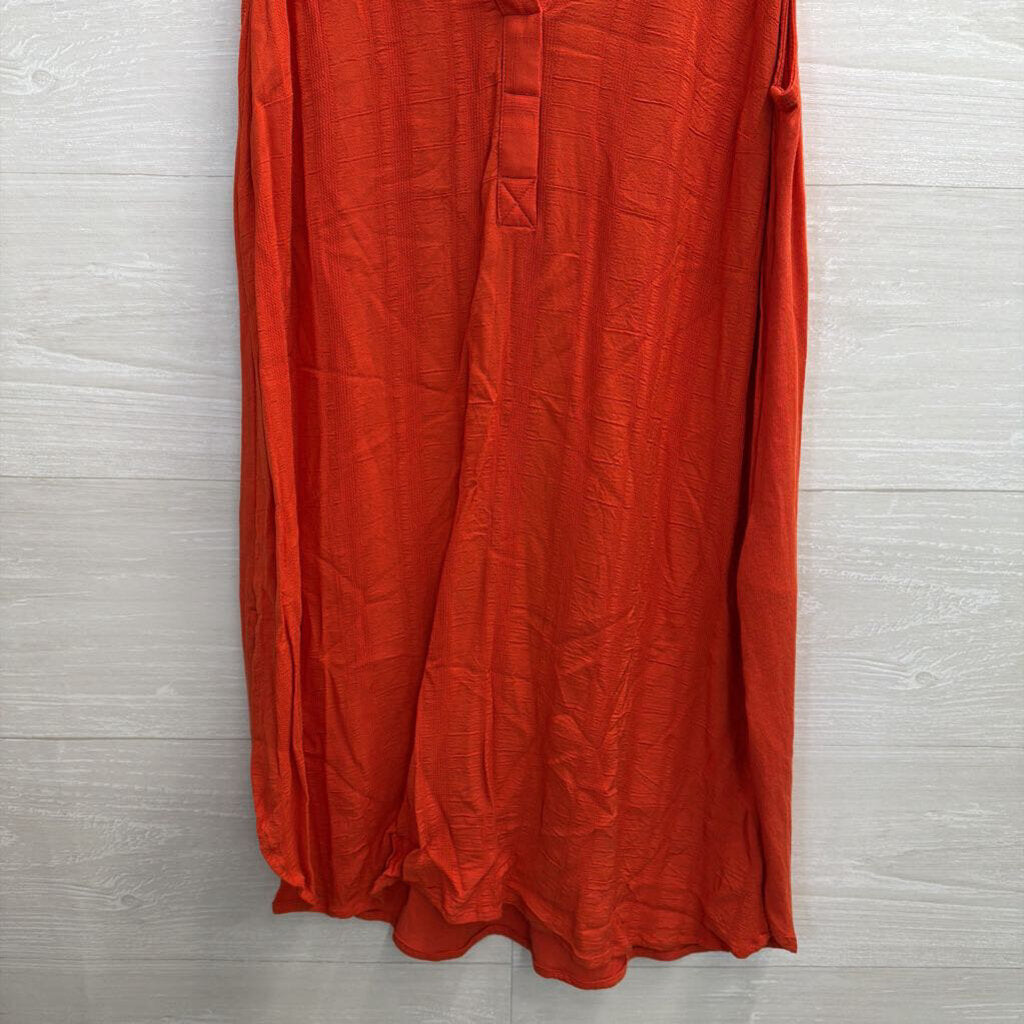 Maeve Orange Sleeveless Tunic Top Small