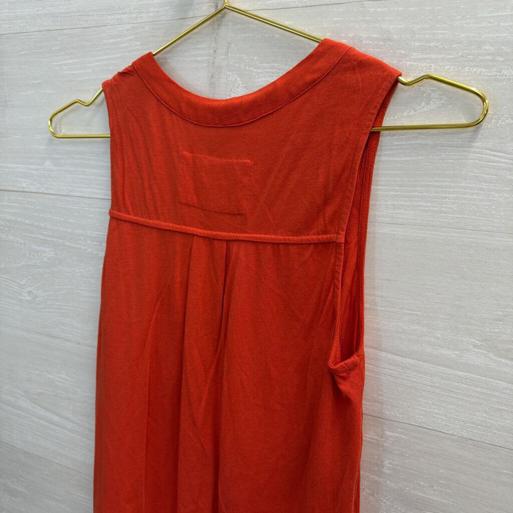 Maeve Orange Sleeveless Tunic Top Small
