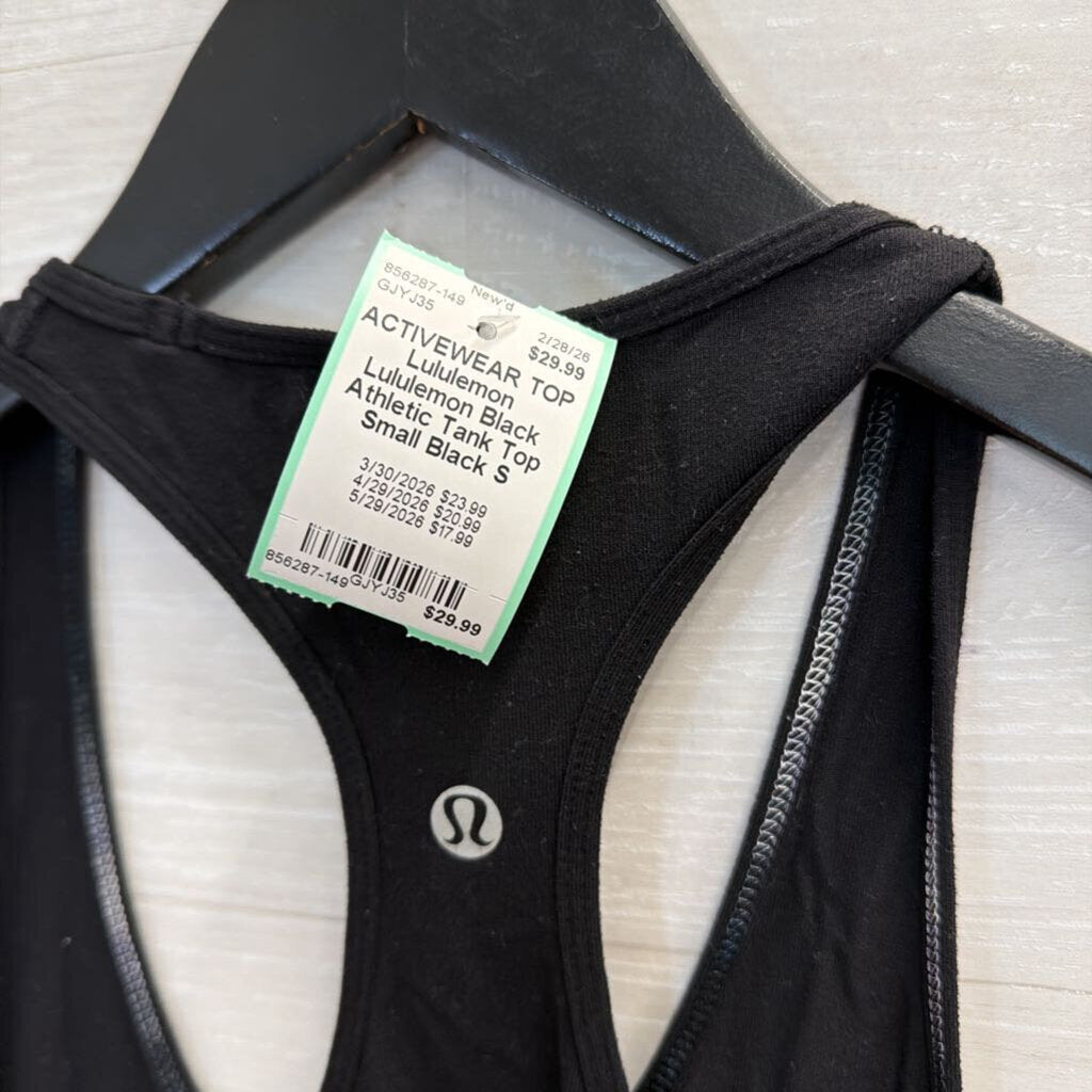 Lululemon Black Athletic Tank Top Small