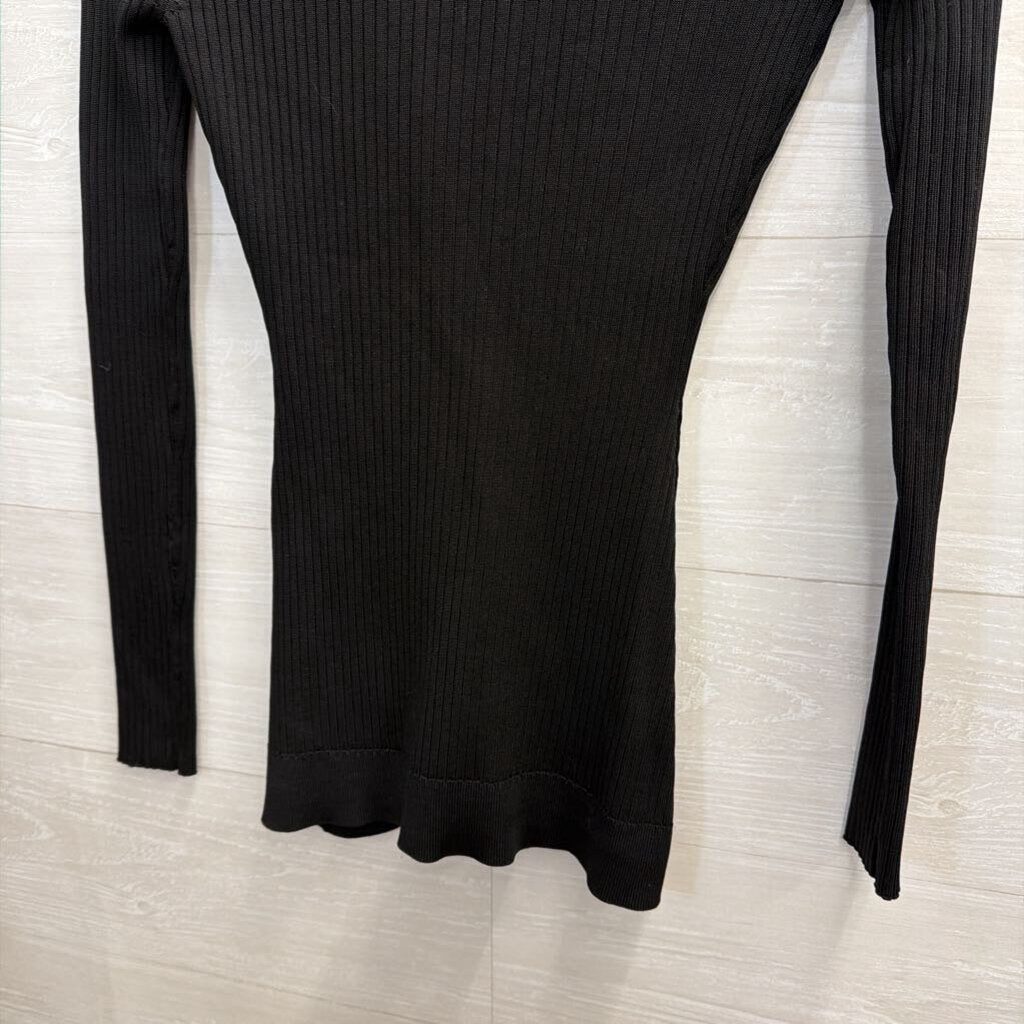 Good American Black/ Gold Two Button Cardigan 00/0