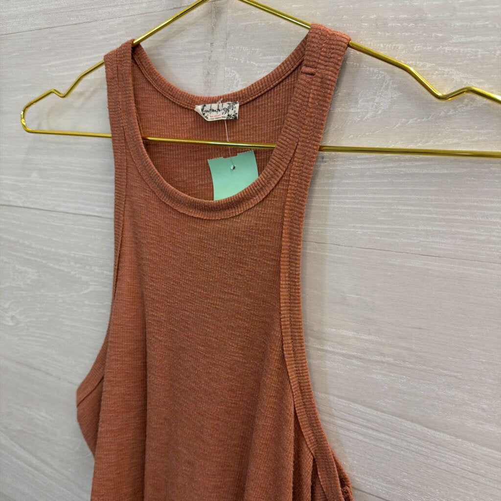 Intimately Free People Mauve Ribbed Tank Top Extra Small