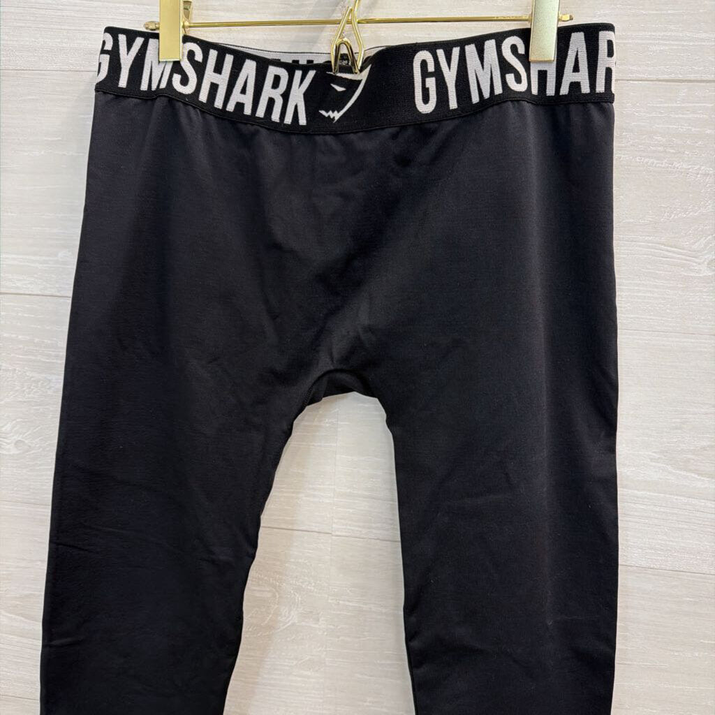 Gym Shark Black/ White Athletic Leggings Large