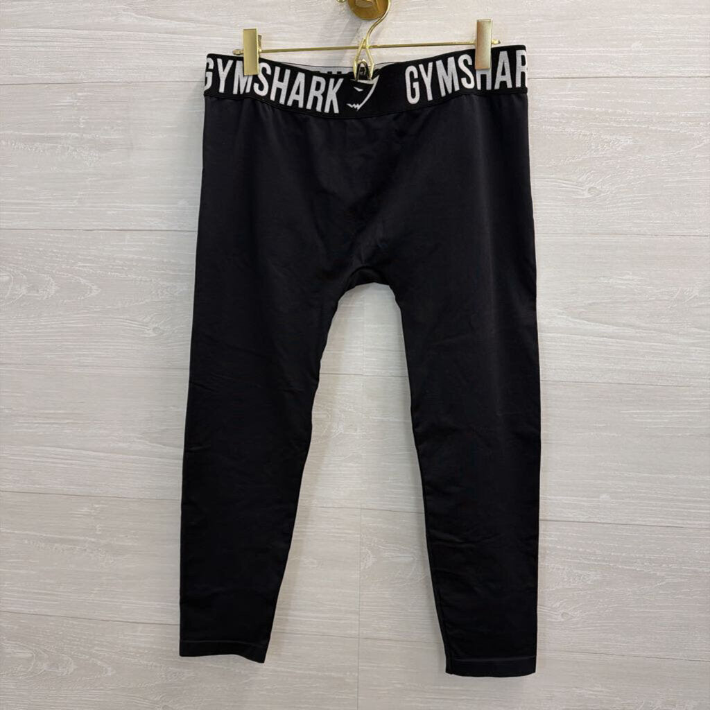 Gym Shark Black/ White Athletic Leggings Large