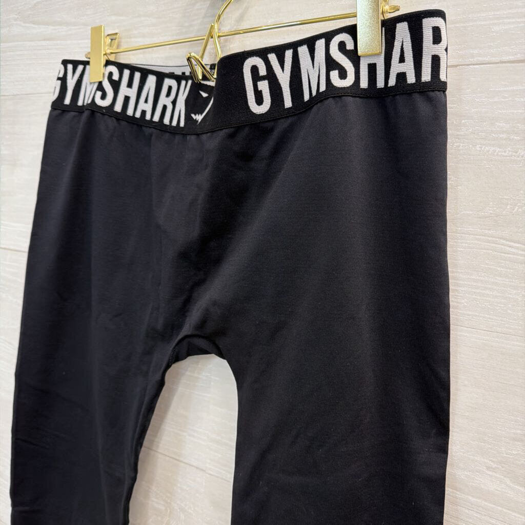 Gym Shark Black/ White Athletic Leggings Large