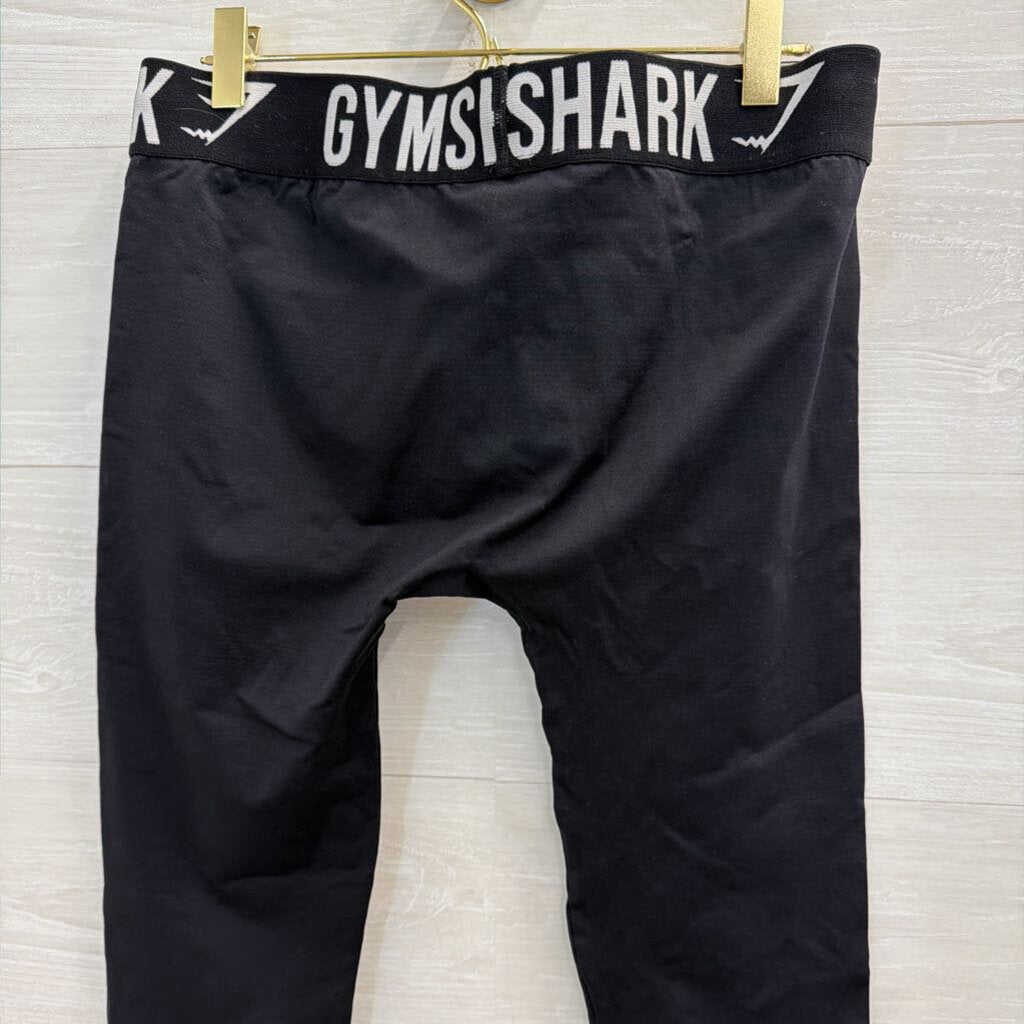 Gym Shark Black/ White Athletic Leggings Large