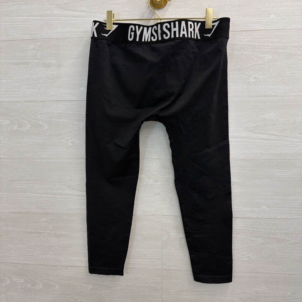 Gym Shark Black/ White Athletic Leggings Large