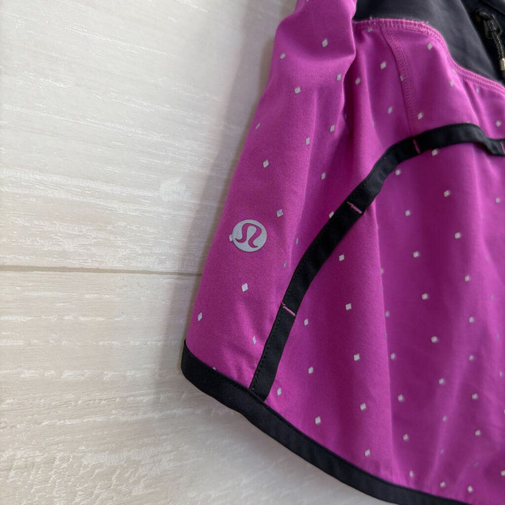 Lululemon Purple/ Grey Print Navy Detail Shorts 4