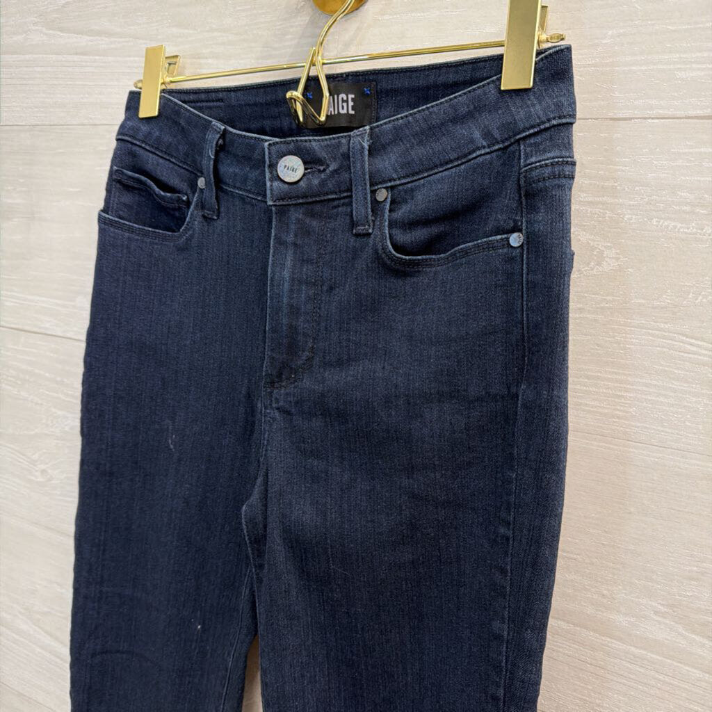 Paige Dark Wash High Rise Leggy Ultra Skinny Jeans 24