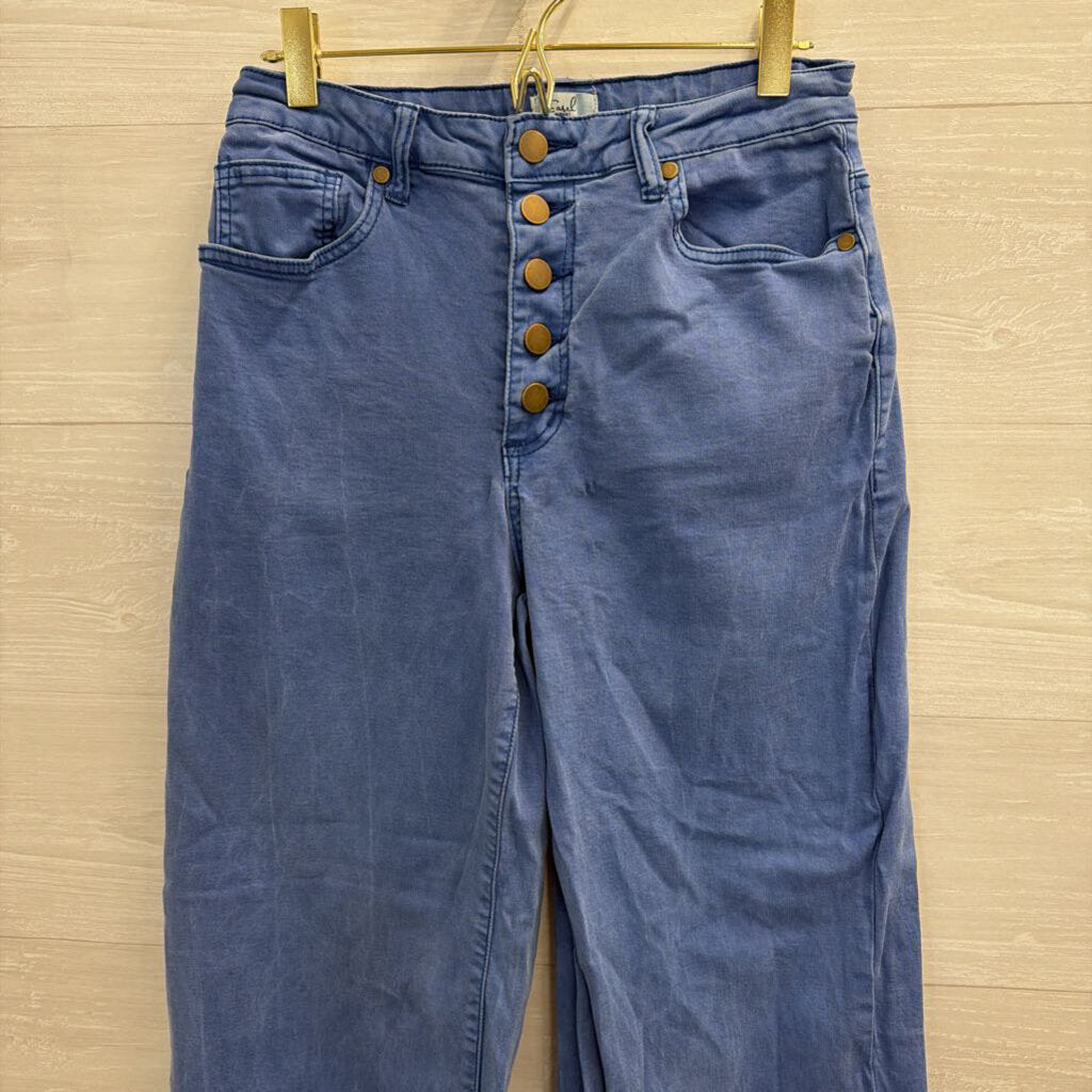 Easel Blue Denim Wide Leg Pants Medium