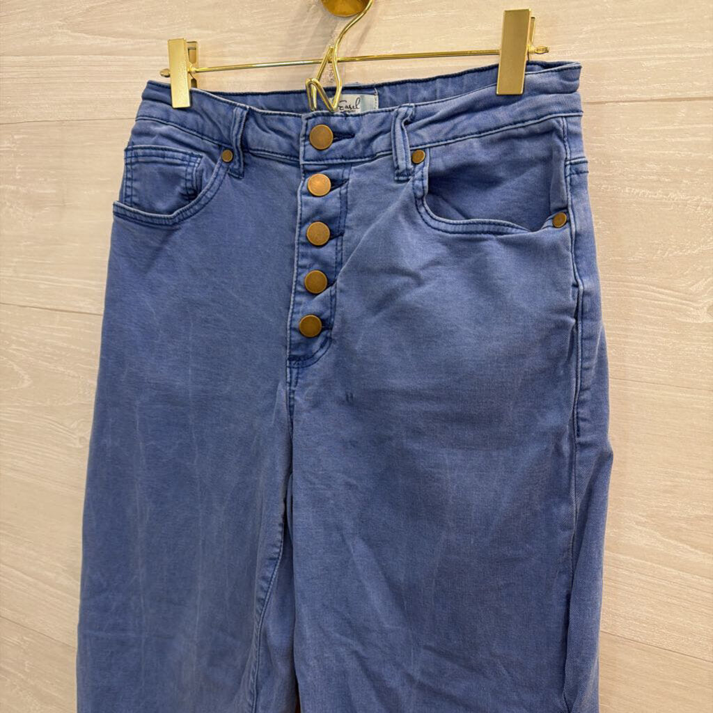 Easel Blue Denim Wide Leg Pants Medium