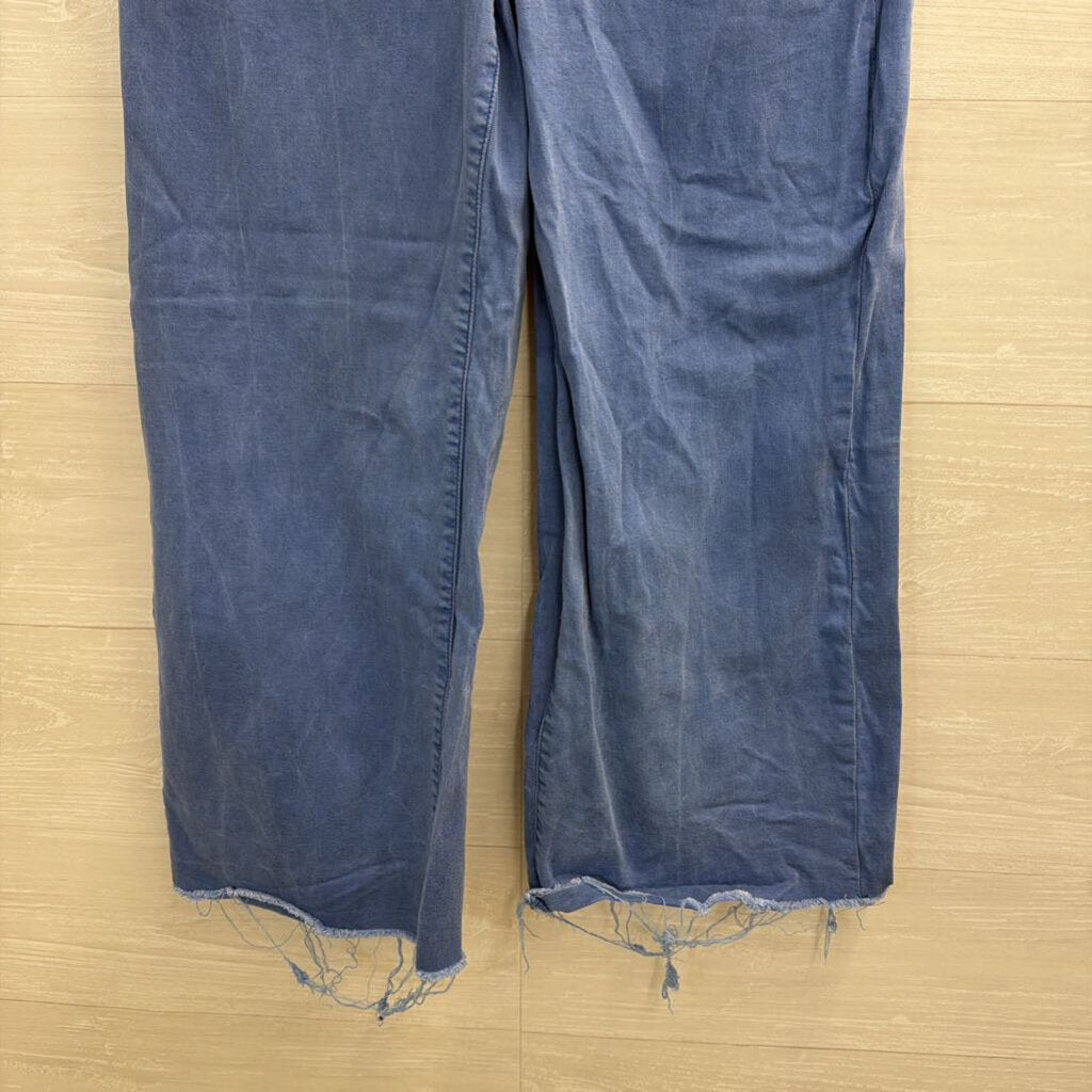 Easel Blue Denim Wide Leg Pants Medium