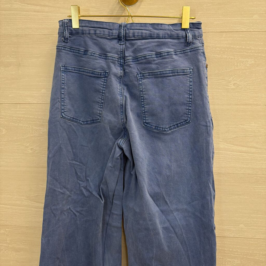 Easel Blue Denim Wide Leg Pants Medium