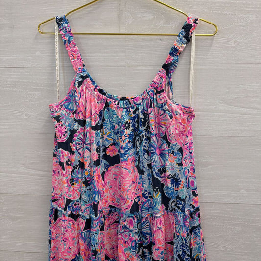 Lilly Pulitzer Blue/ Multi Print Sleeveless Dress Small