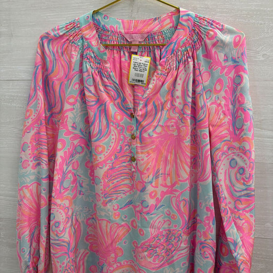 Lilly Pulitzer Pink/ Multi Print Long Sleeve Top Small