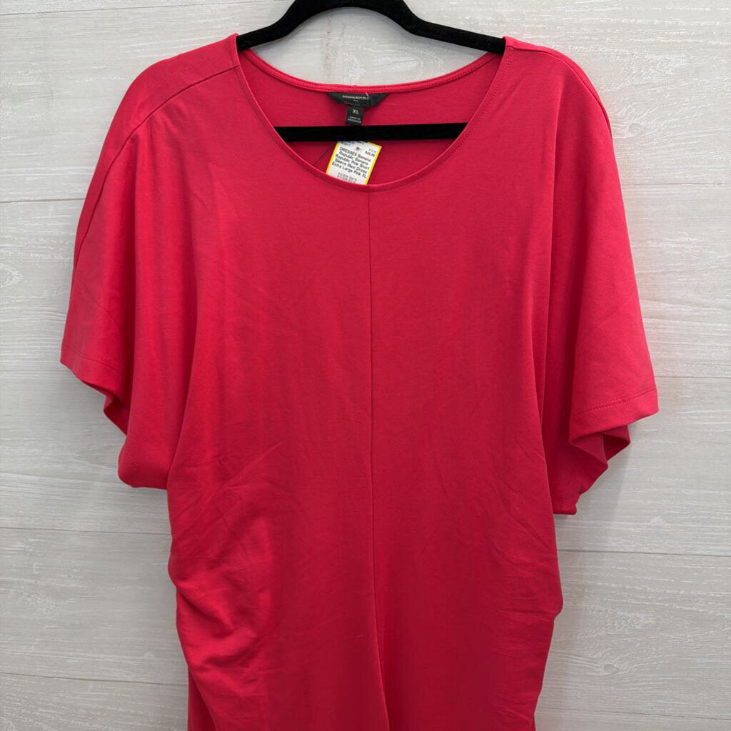 Banana Republic Pink Short Sleeve Maxi Dress Extra Large