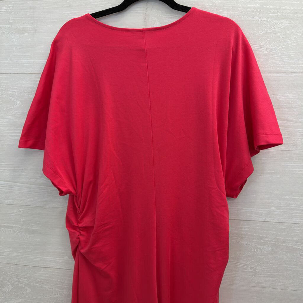 Banana Republic Pink Short Sleeve Maxi Dress Extra Large