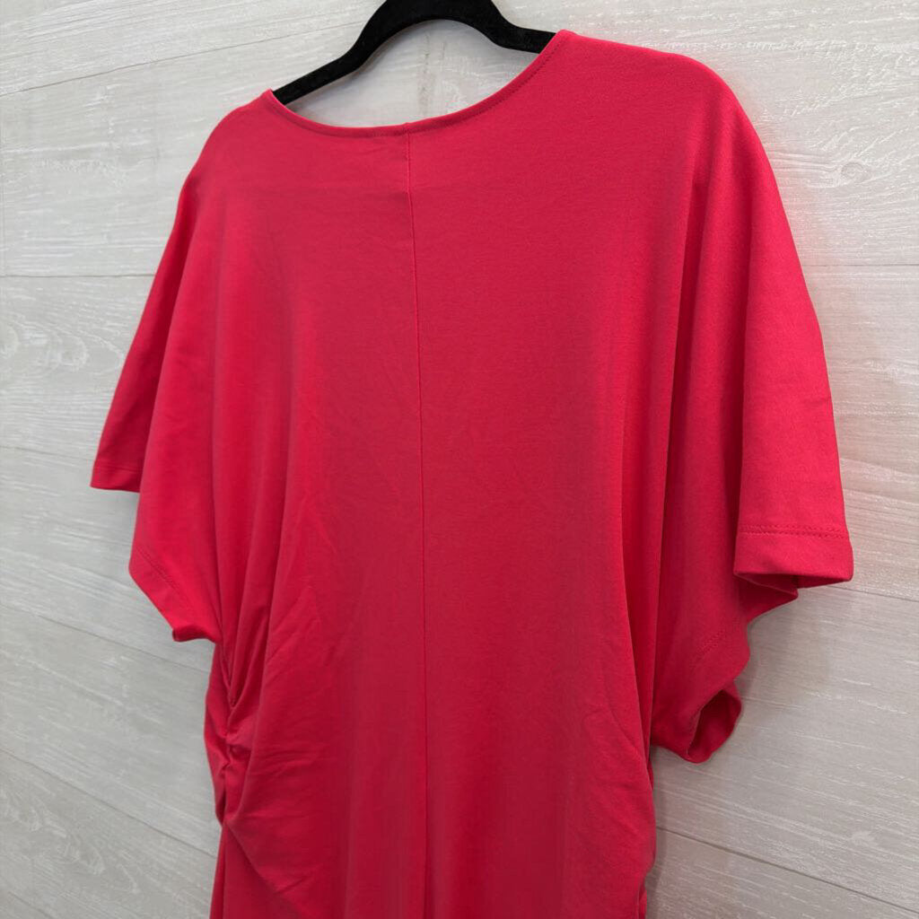 Banana Republic Pink Short Sleeve Maxi Dress Extra Large