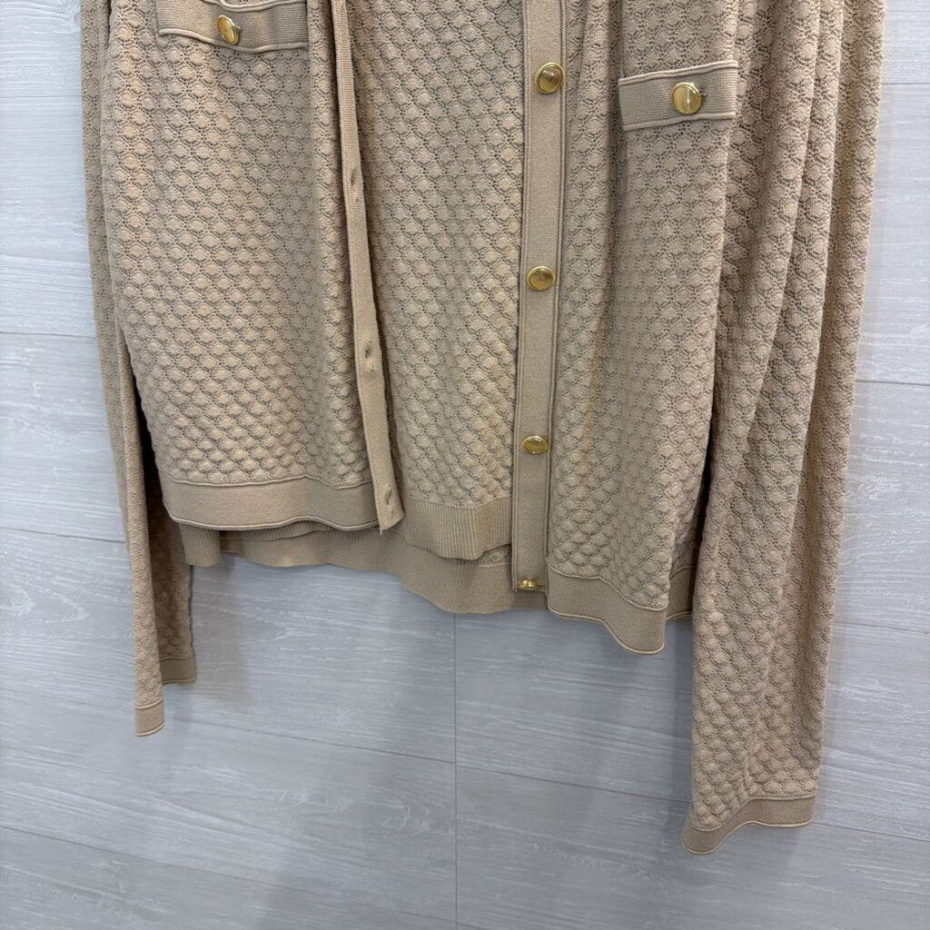 Ann Taylor Brown Knit Tank/ Cardigan Sweater Set XXL