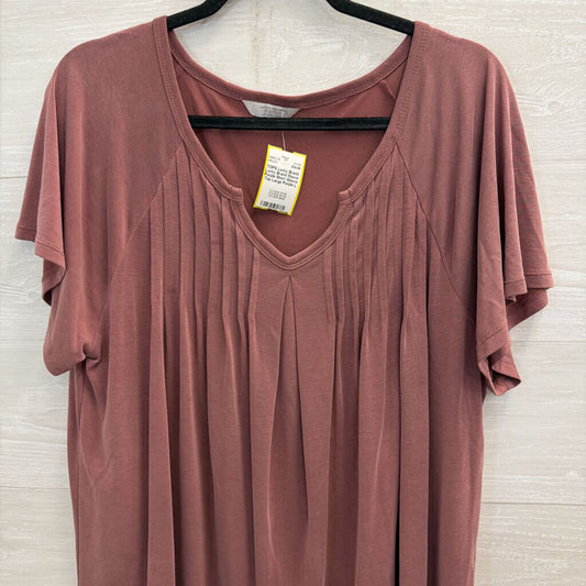Lucky Brand Mauve Purple Short Sleeve Top Large