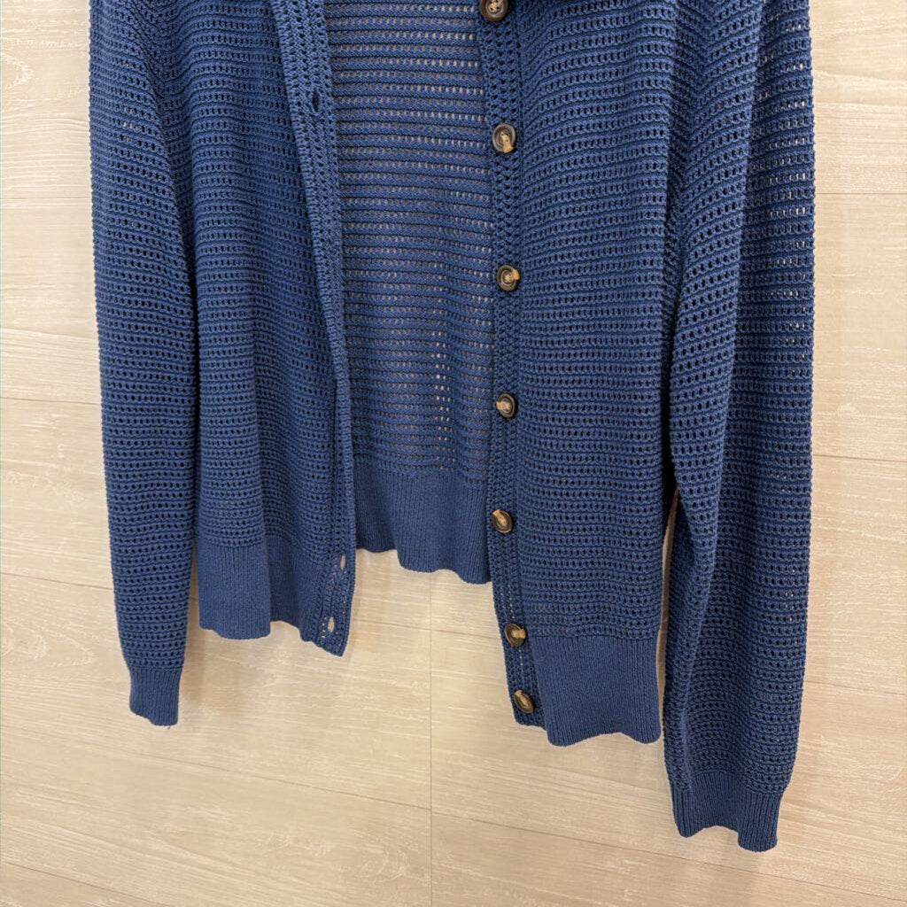 Ann Taylor Blue Knit Cardigan Sweater XXL