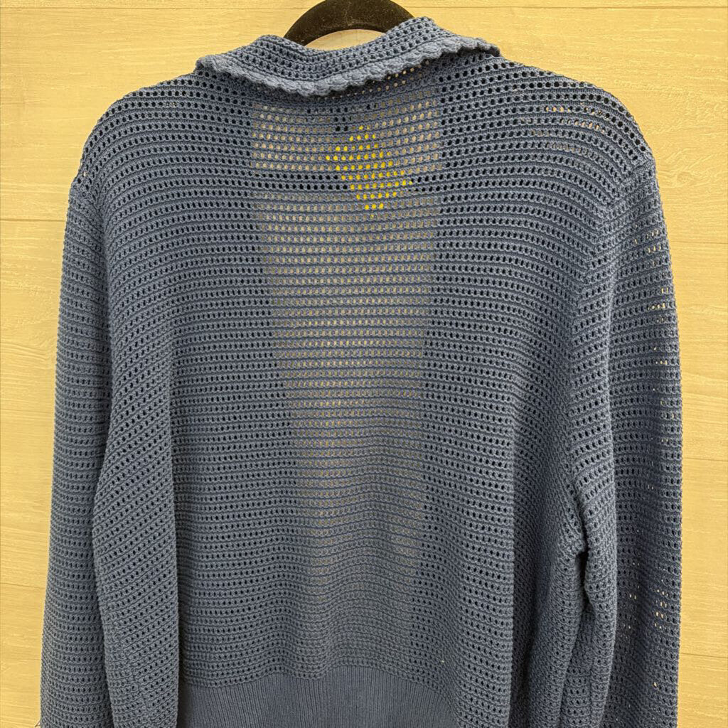 Ann Taylor Blue Knit Cardigan Sweater XXL