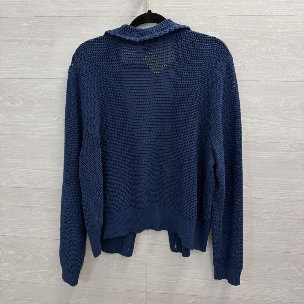 Ann Taylor Blue Knit Cardigan Sweater XXL