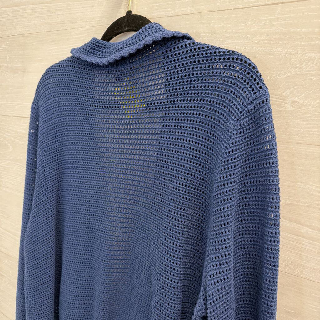 Ann Taylor Blue Knit Cardigan Sweater XXL