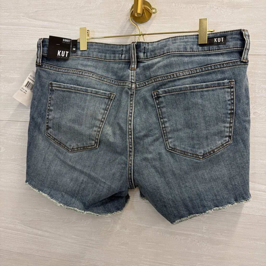 Kut Medium Wash Gidget Fray Shorts 14