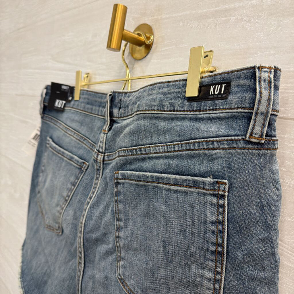 Kut Medium Wash Gidget Fray Shorts 14