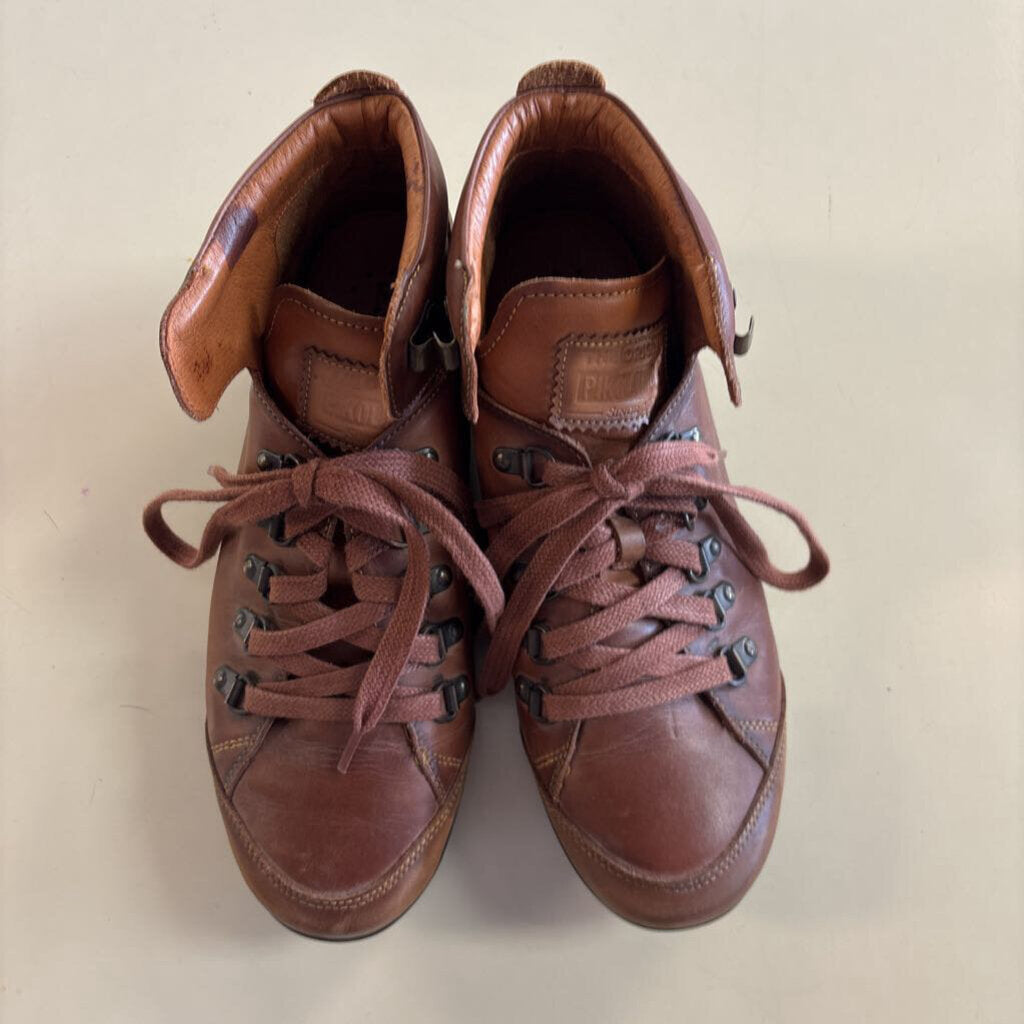 Pikolinos Brown Leather Vigo Lace Up Ankle Boots 39