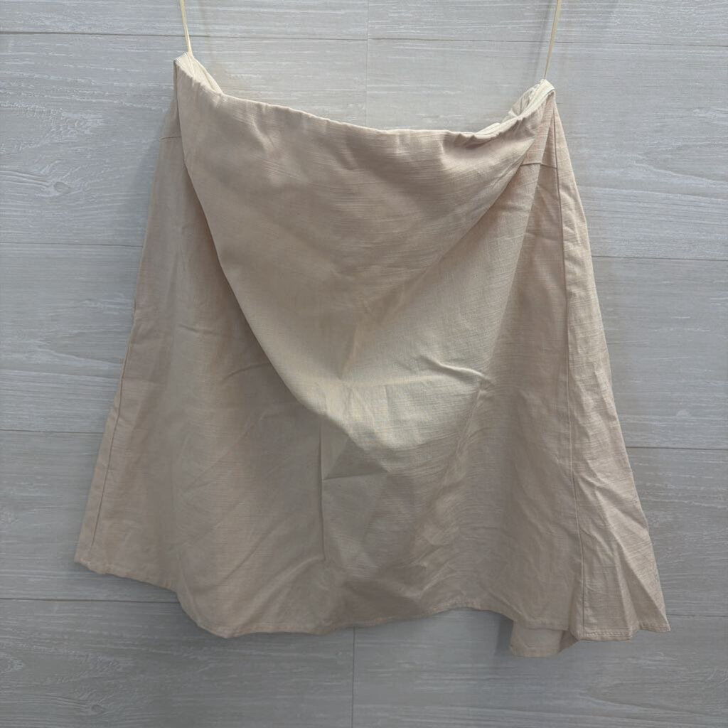 Le Lis Beige Strapless Top Medium