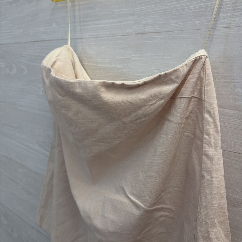 Le Lis Beige Strapless Top Medium