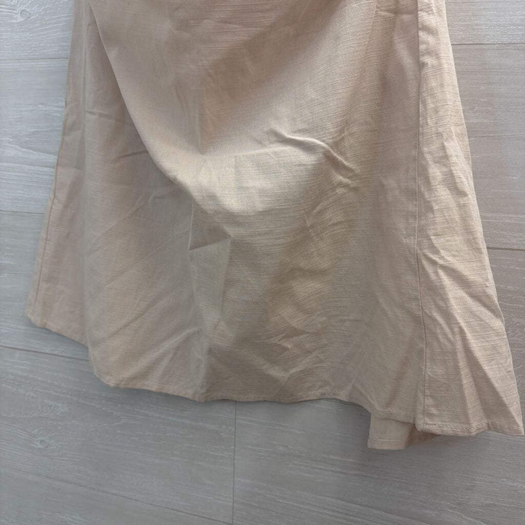 Le Lis Beige Strapless Top Medium