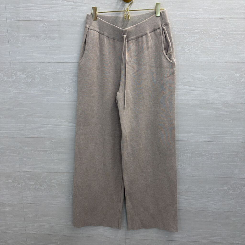 Cyrus Grey Knit Wide Leg Sweater Pants Small