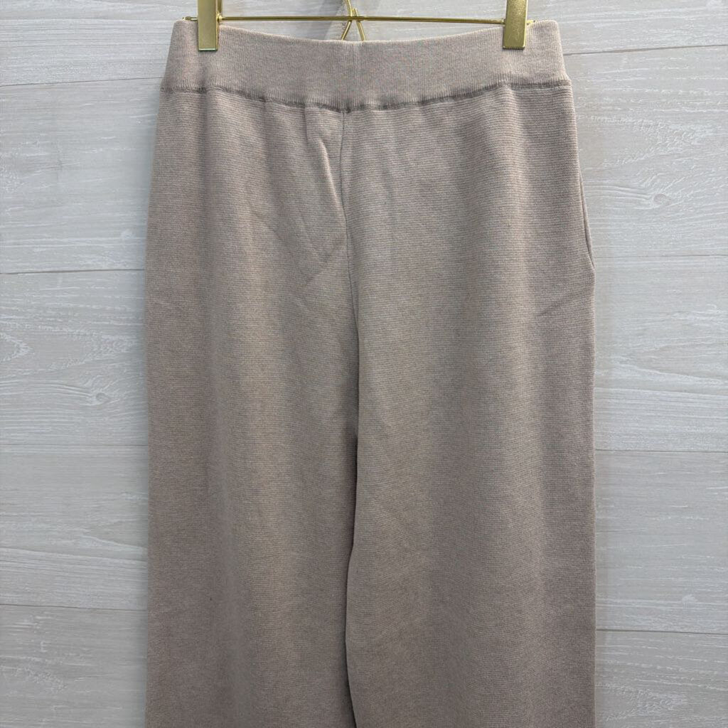 Cyrus Grey Knit Wide Leg Sweater Pants Small