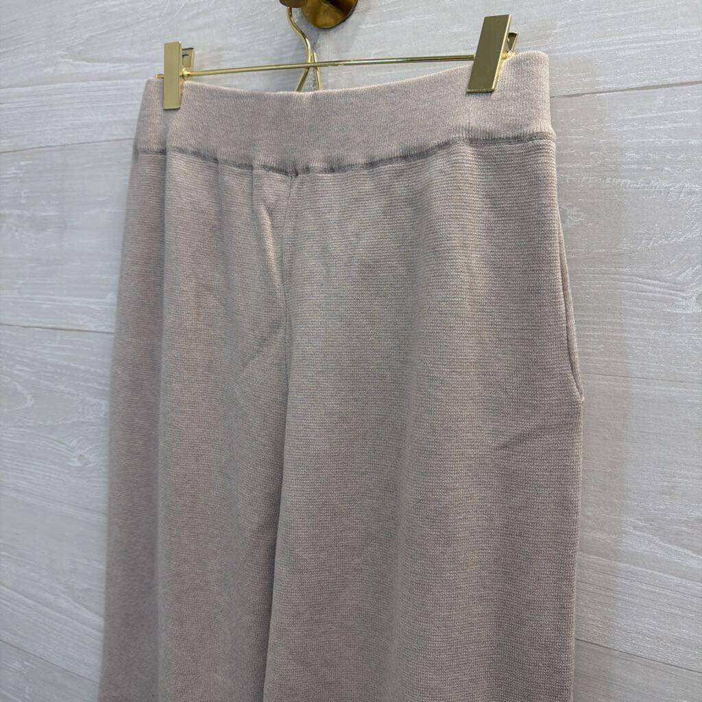 Cyrus Grey Knit Wide Leg Sweater Pants Small