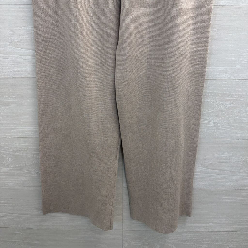 Cyrus Grey Knit Wide Leg Sweater Pants Small