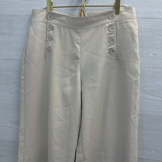 Max Studio Cream Wide Leg Trouser Pants 6