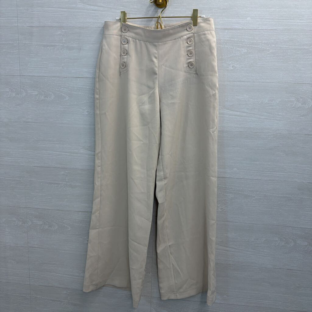 Max Studio Cream Wide Leg Trouser Pants 6